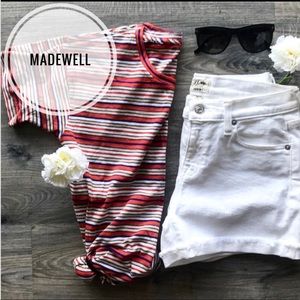 Madewell Whisper Summer Crewneck Tee Bonnie Stripe